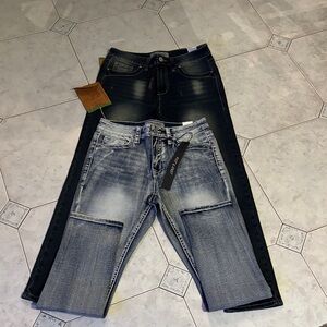 Stylish Men's Skinny Jeans in Black and Gray